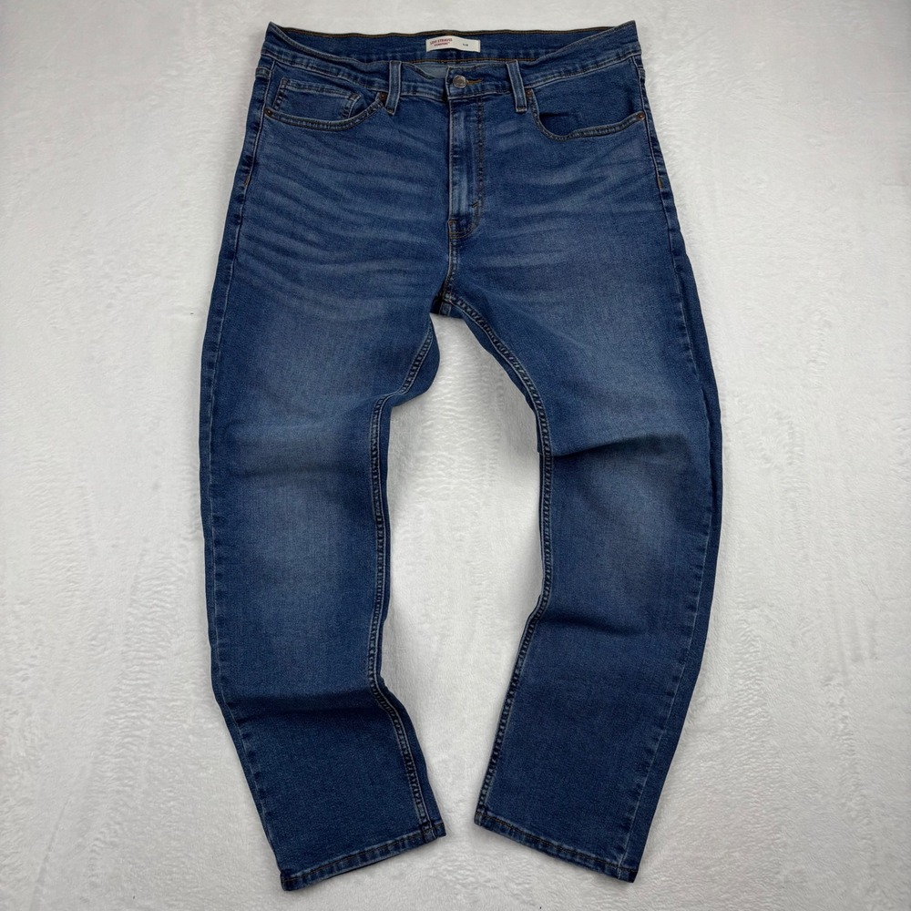 Levi Strauss Signature Mens Slim Fit Jeans Medium Wash Blue 36x30